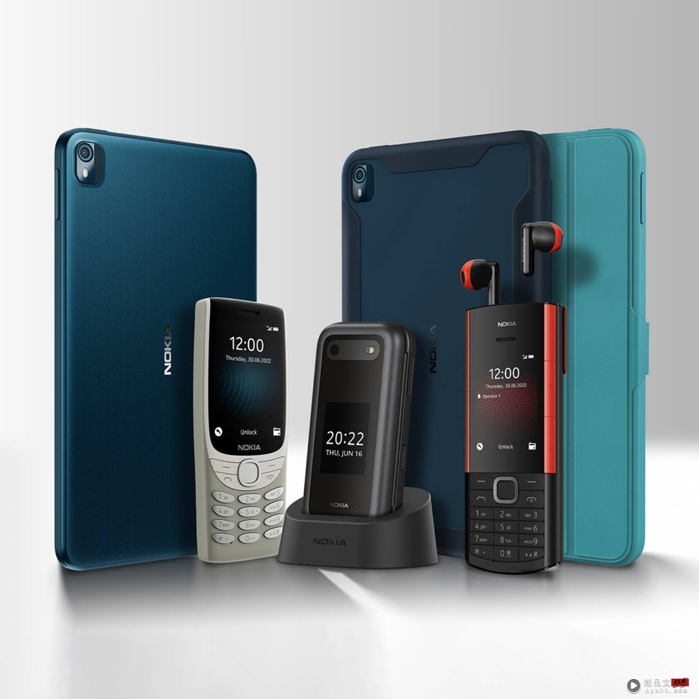 HMD 推出三款 Nokia 复刻版手机！外观超经典的 Nokia 8210 4G 和可收纳耳机的 Nokia 5710 XpressAudio 都来了 数码科技 图1张